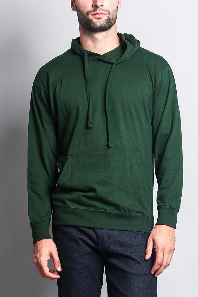 Men's Essential Cross-Dyed Heather Jersey Pullover Hoodie