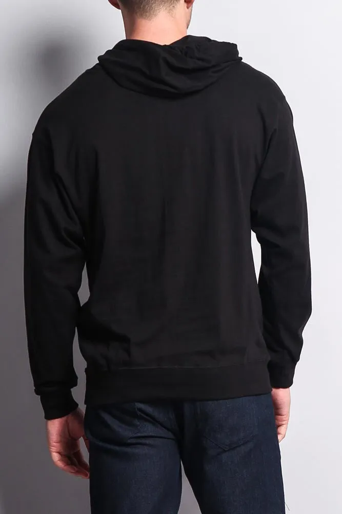 Men's Essential Cross-Dyed Heather Jersey Pullover Hoodie