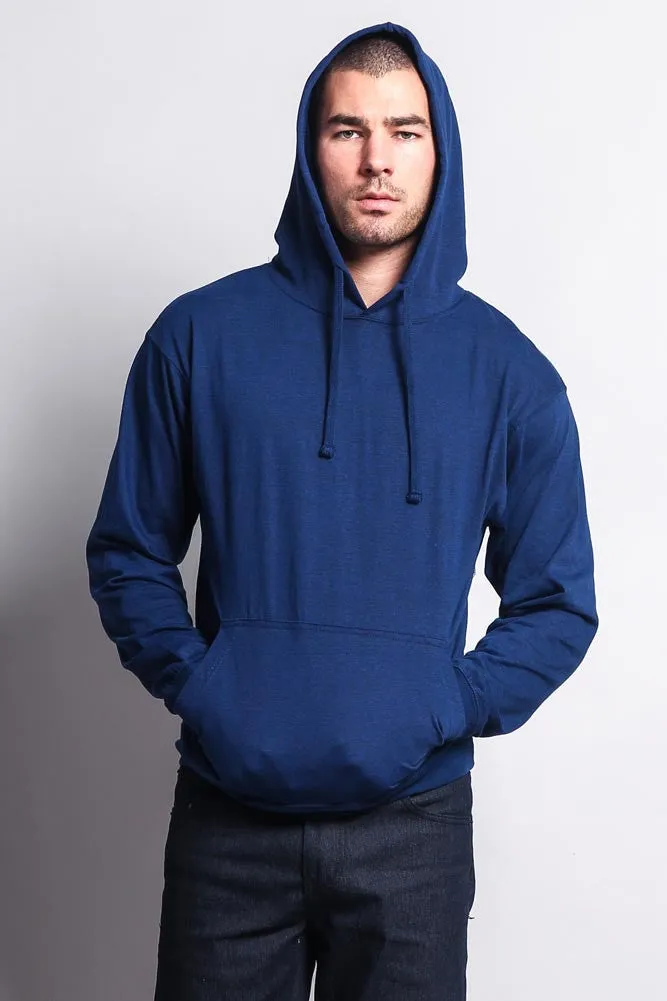 Men's Essential Cross-Dyed Heather Jersey Pullover Hoodie