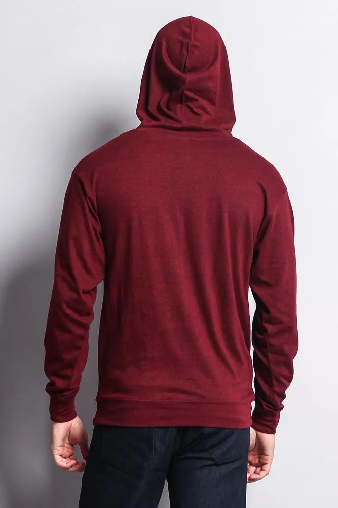 Men's Essential Cross-Dyed Heather Jersey Pullover Hoodie