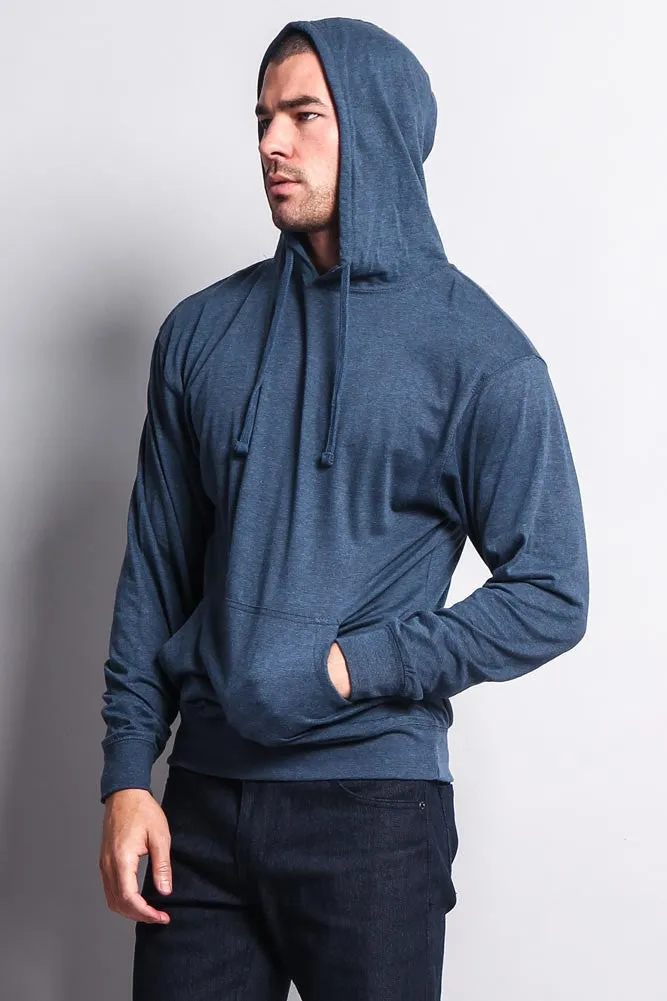 Men's Essential Cross-Dyed Heather Jersey Pullover Hoodie