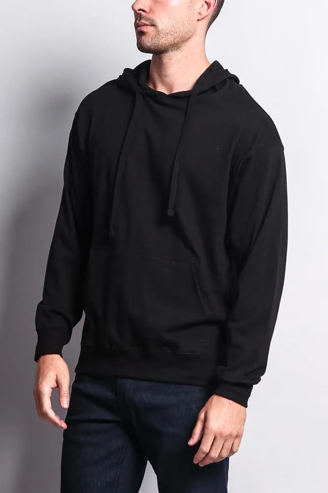 Men's Essential Cross-Dyed Heather Jersey Pullover Hoodie