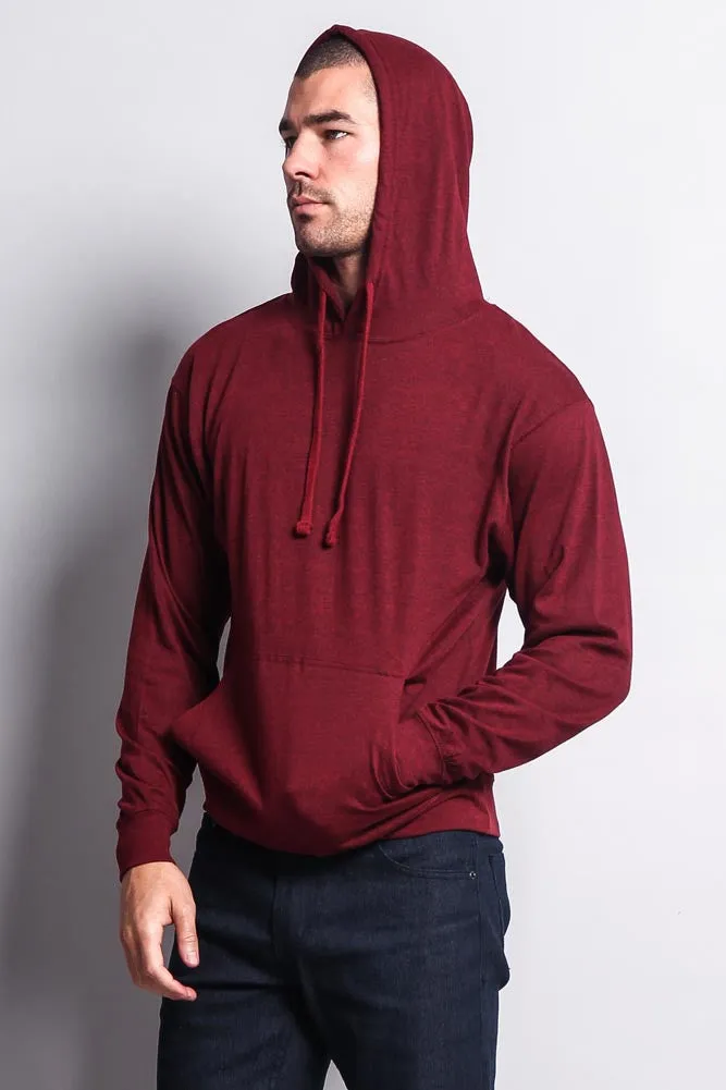 Men's Essential Cross-Dyed Heather Jersey Pullover Hoodie