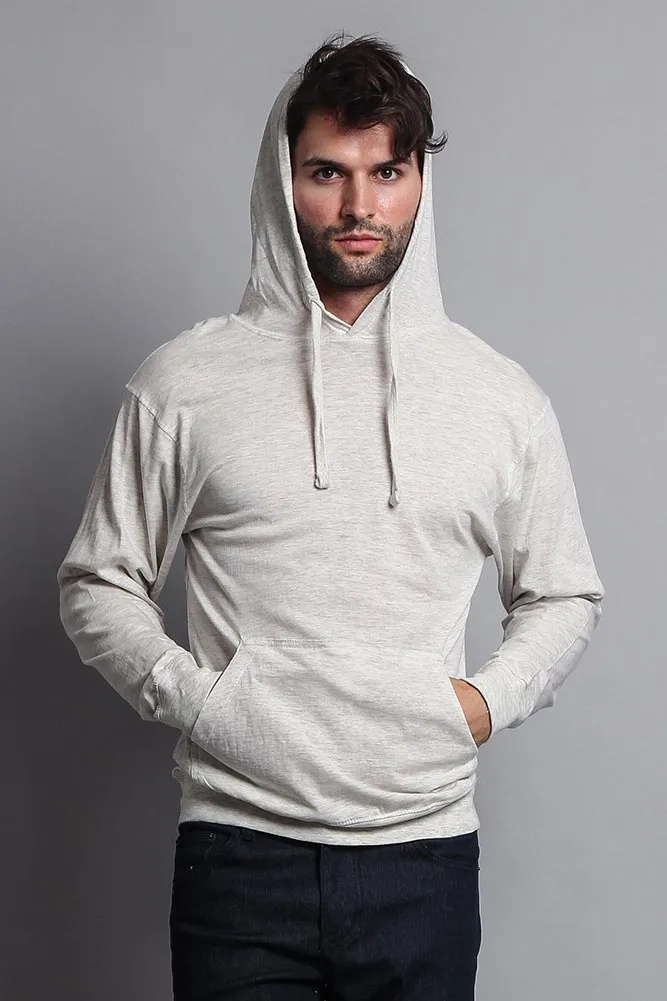 Men's Essential Cross-Dyed Heather Jersey Pullover Hoodie