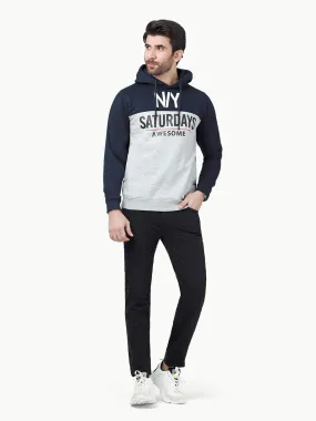 Men's Navy & Grey Hoodie - EMTH22-003