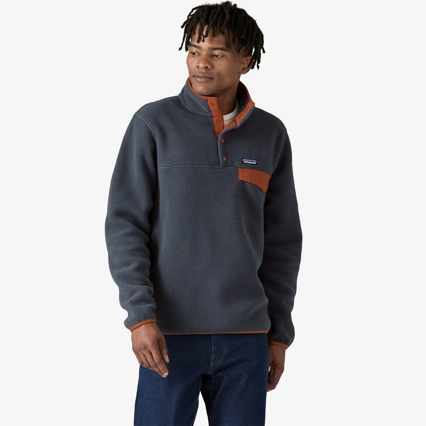 Men's Patagonia | Lightweight Synchilla®Snap-T® Fleece Pullover | Smolder Blue