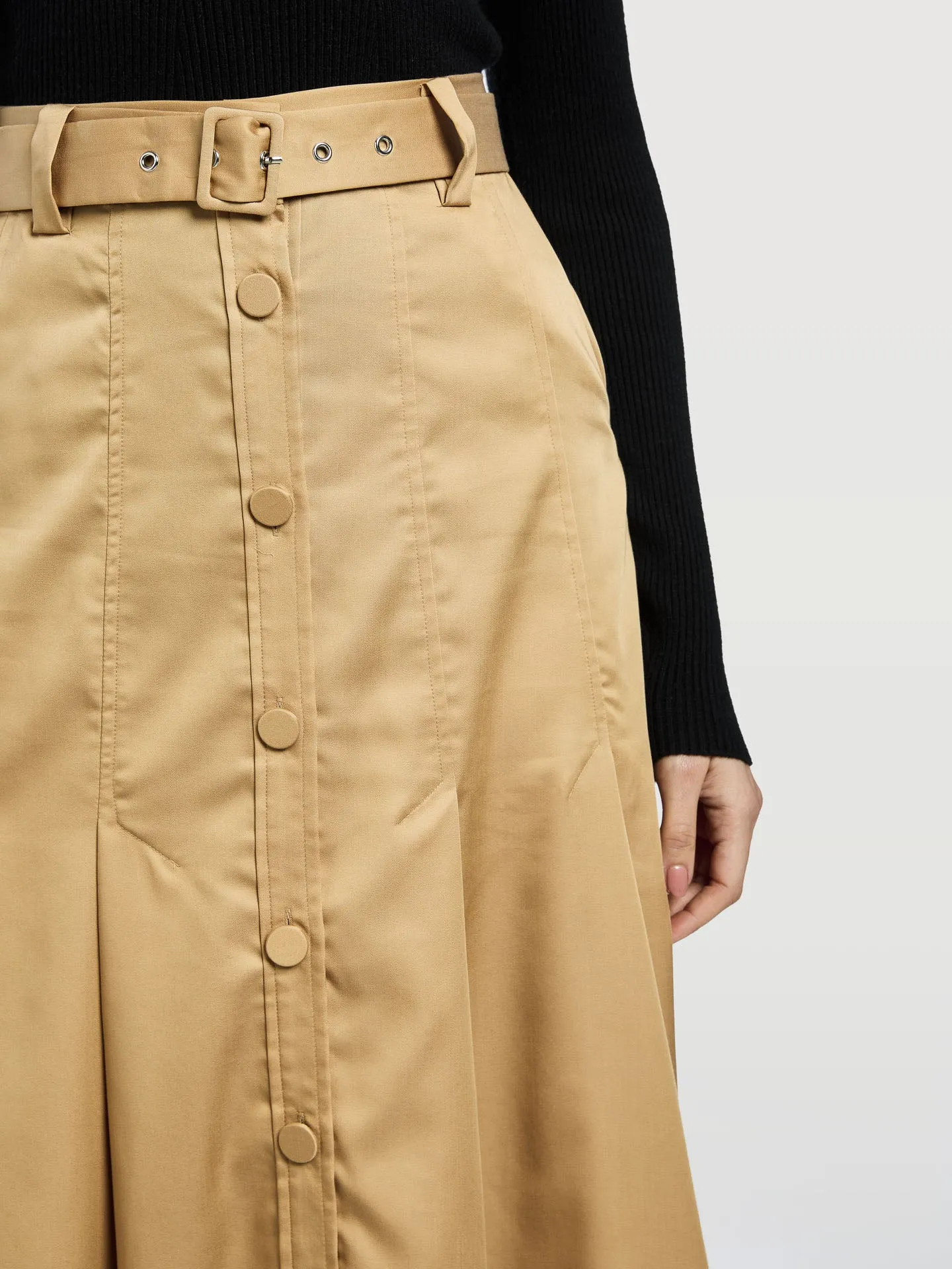 Midi Skirt With Pleats