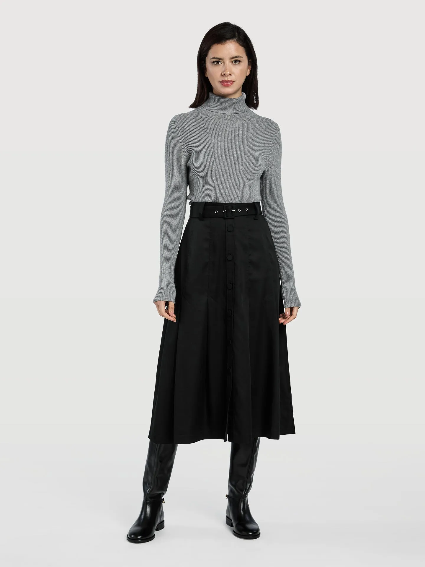 Midi Skirt With Pleats