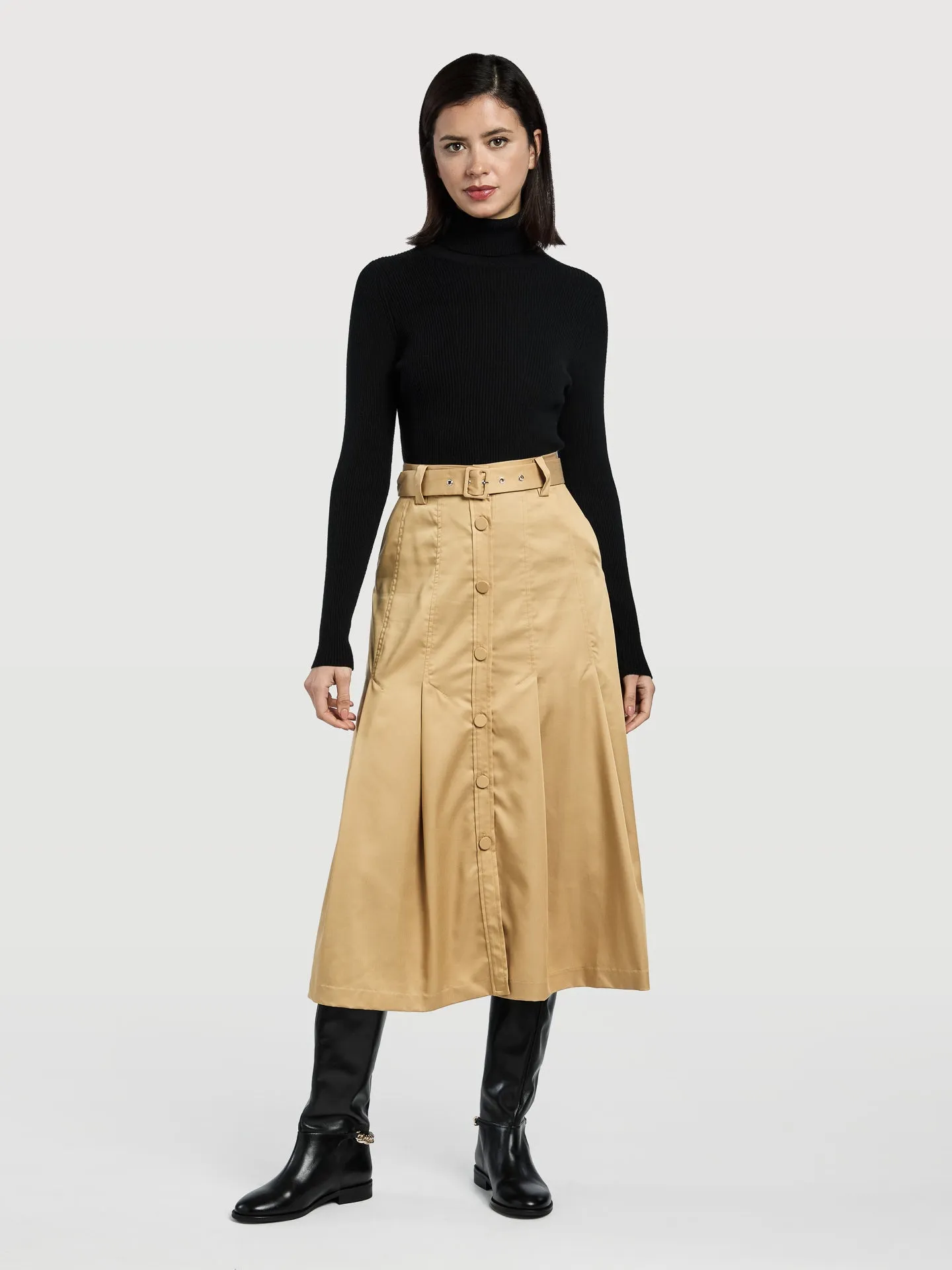 Midi Skirt With Pleats