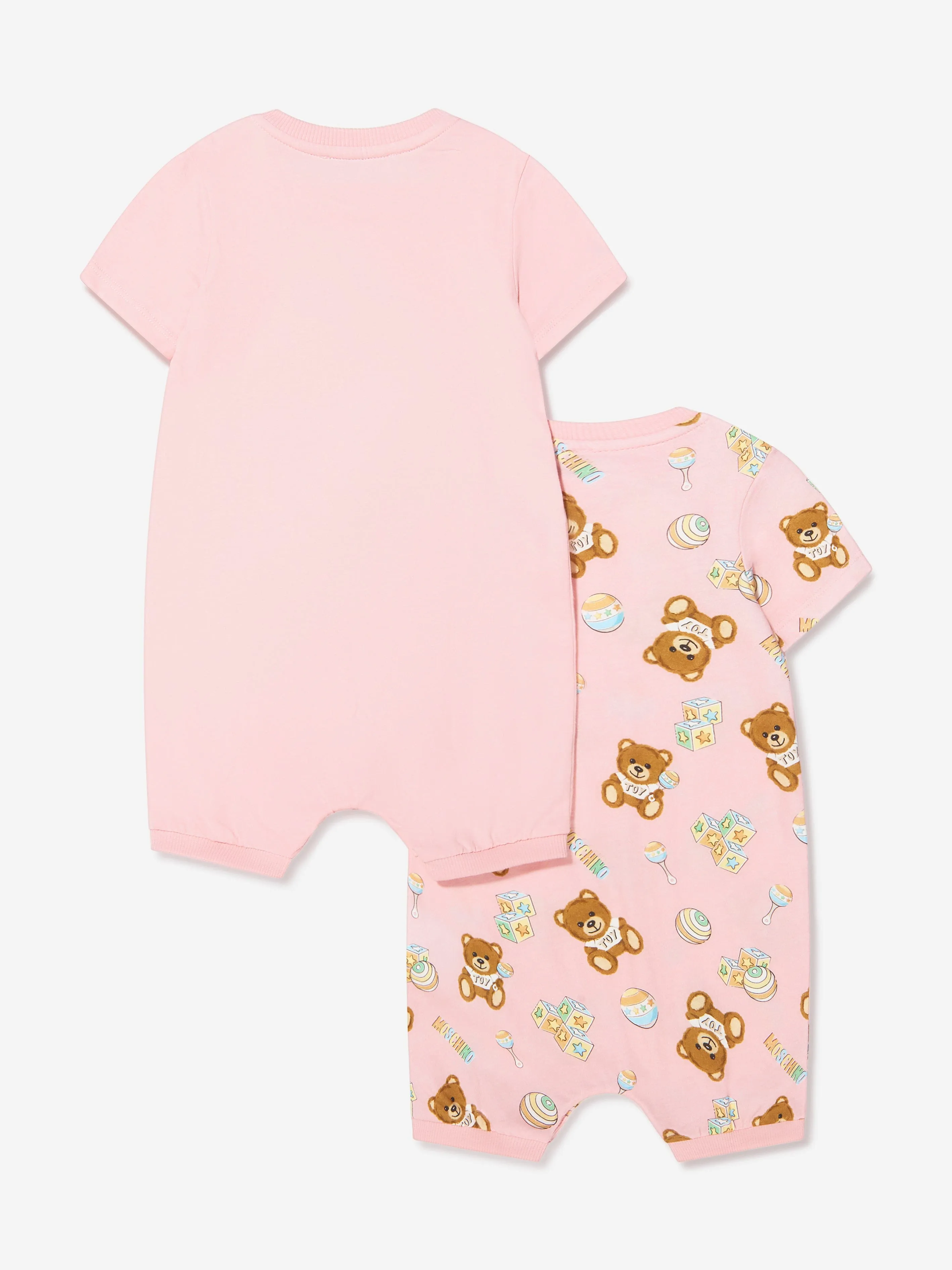 Moschino Baby Girls Romper Gift Set (2 Piece) in Pink