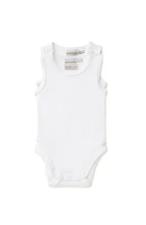 MQA15 2pk Sleevless Bodysuits White