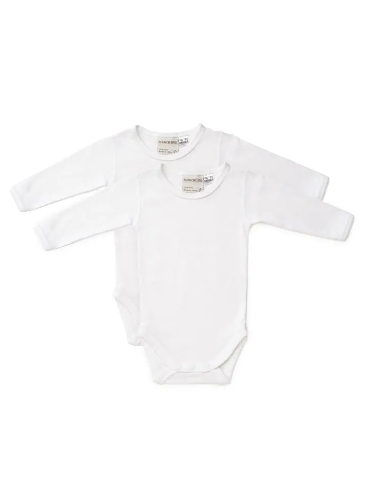 MQA16 2pk L/S Bodysuits White