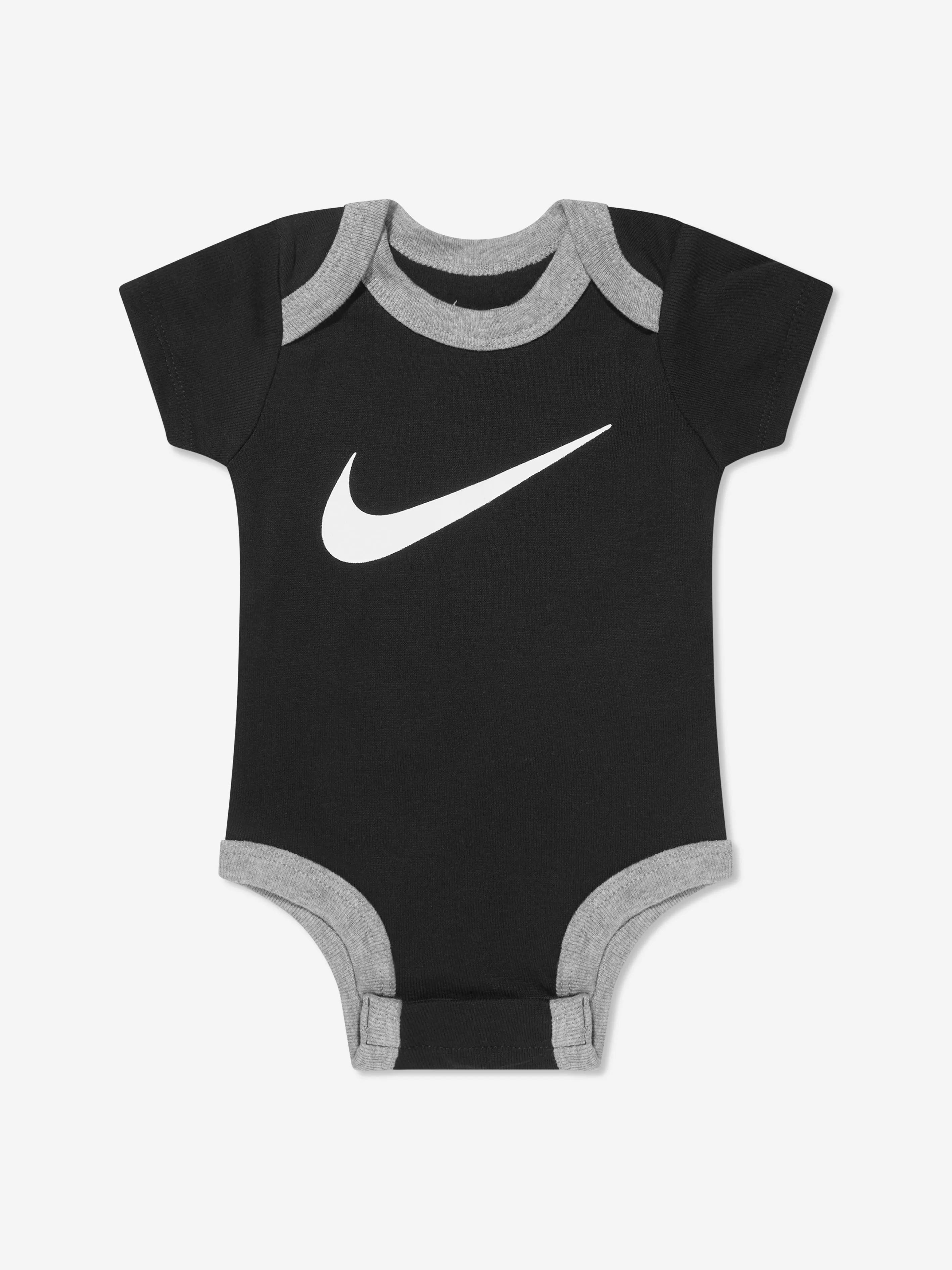 Nike Baby Boys Swoosh Bodysuit Set in Black