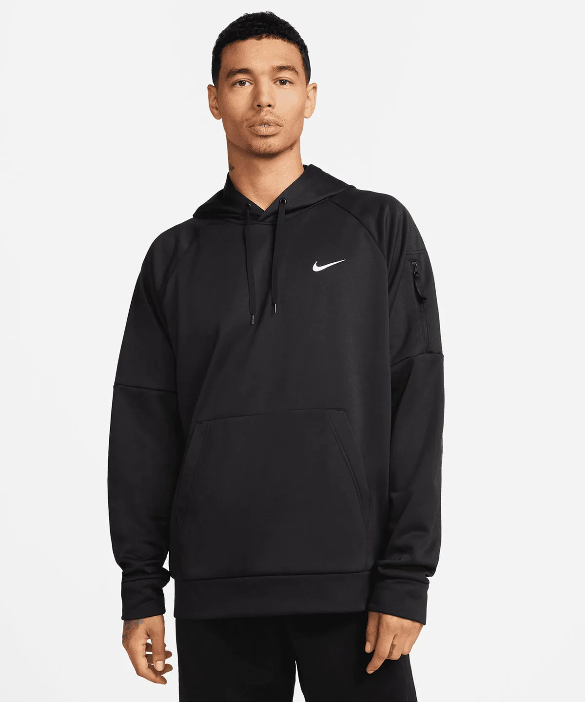 Nike mens pullover fitness hoodie | Dark Grey Heather/Particle Grey/ Black