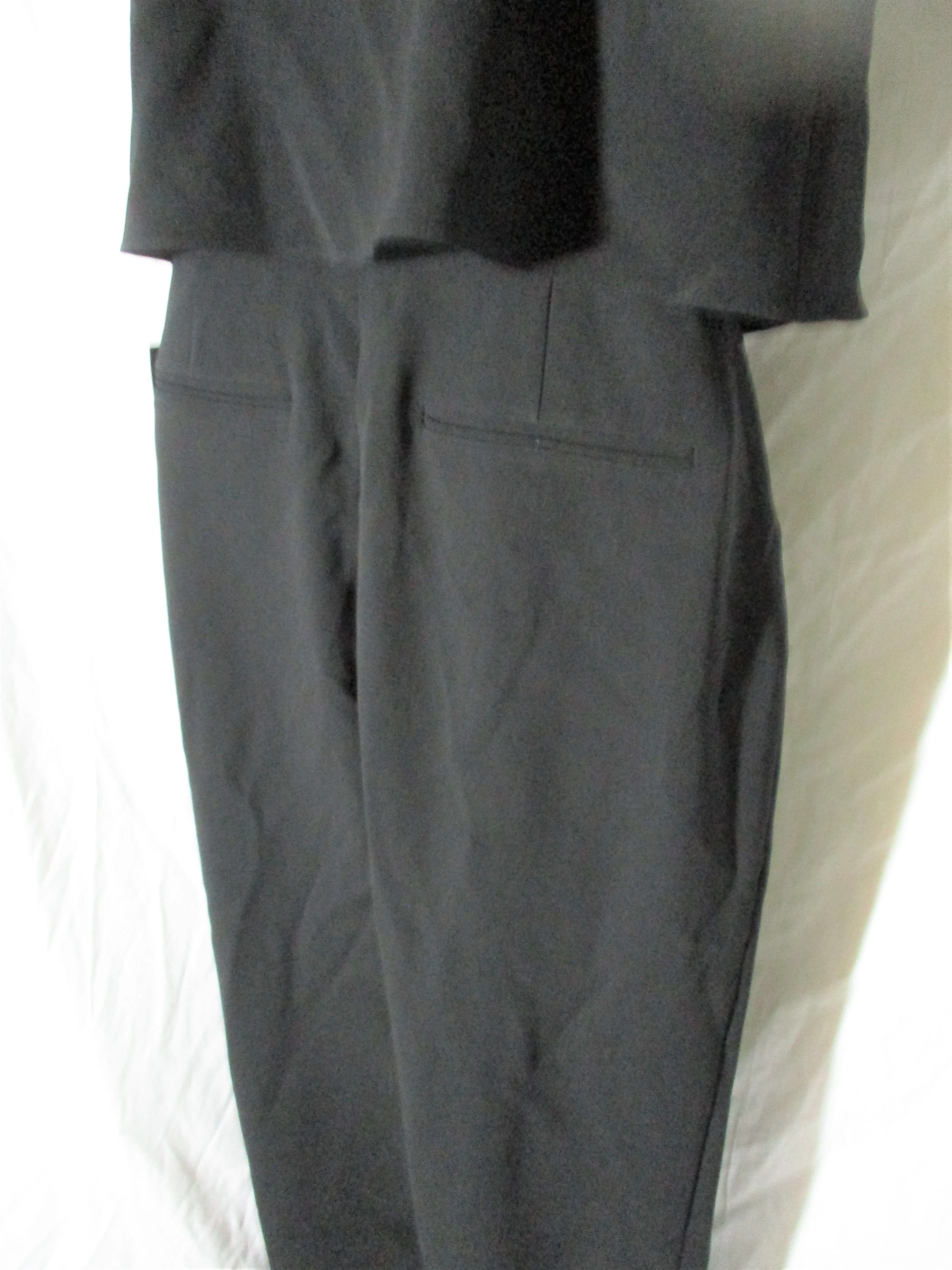 NWT NEW THEORY ADMIRAL CREPE Sleeveless PANTSUIT Bodysuit 2 Formal Party Ruched