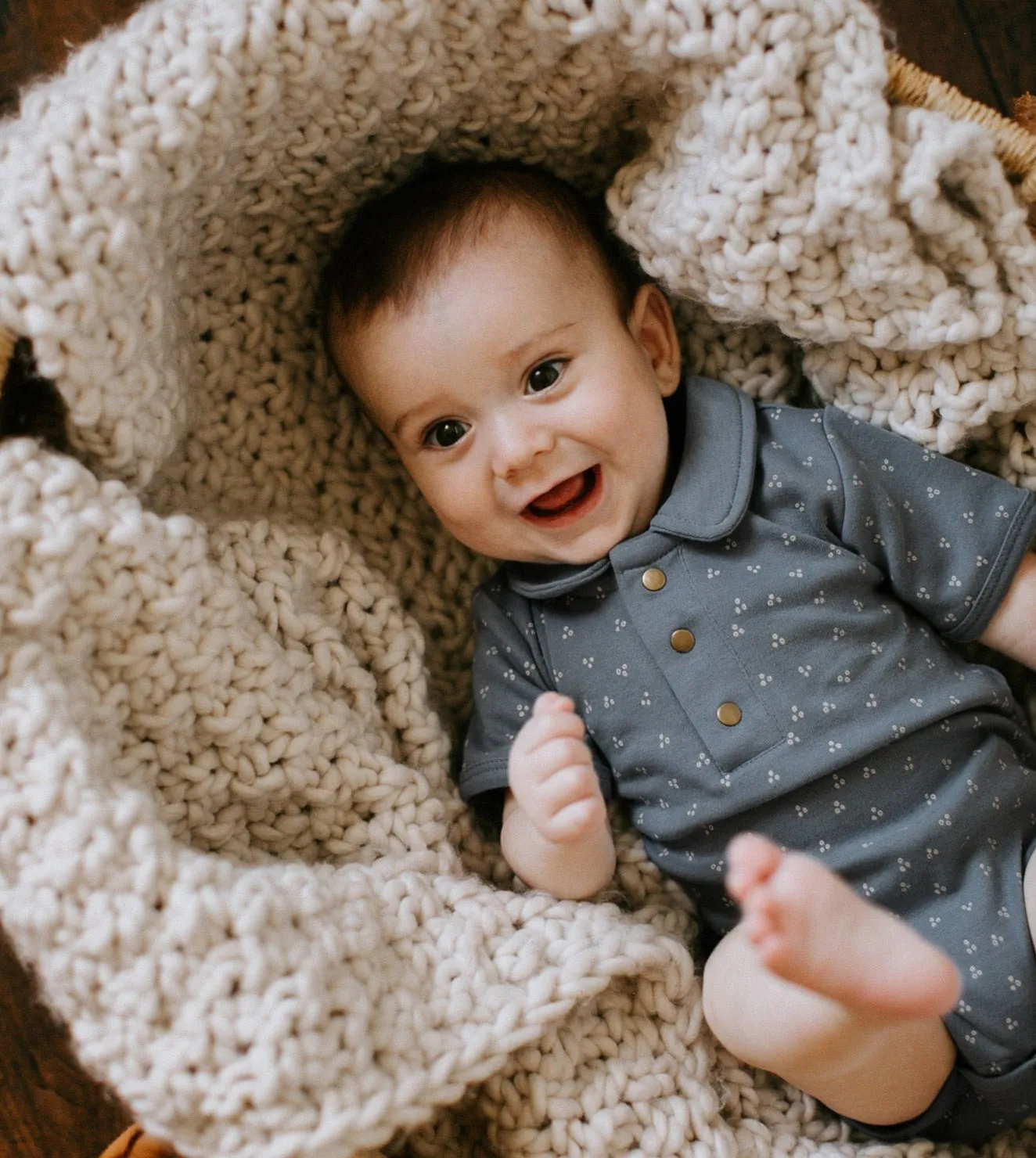 Organic Polo Short Sleeve Bodysuits