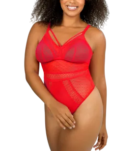 Parfait Mia Racing Red Stretch Wireless Bodysuit P6017