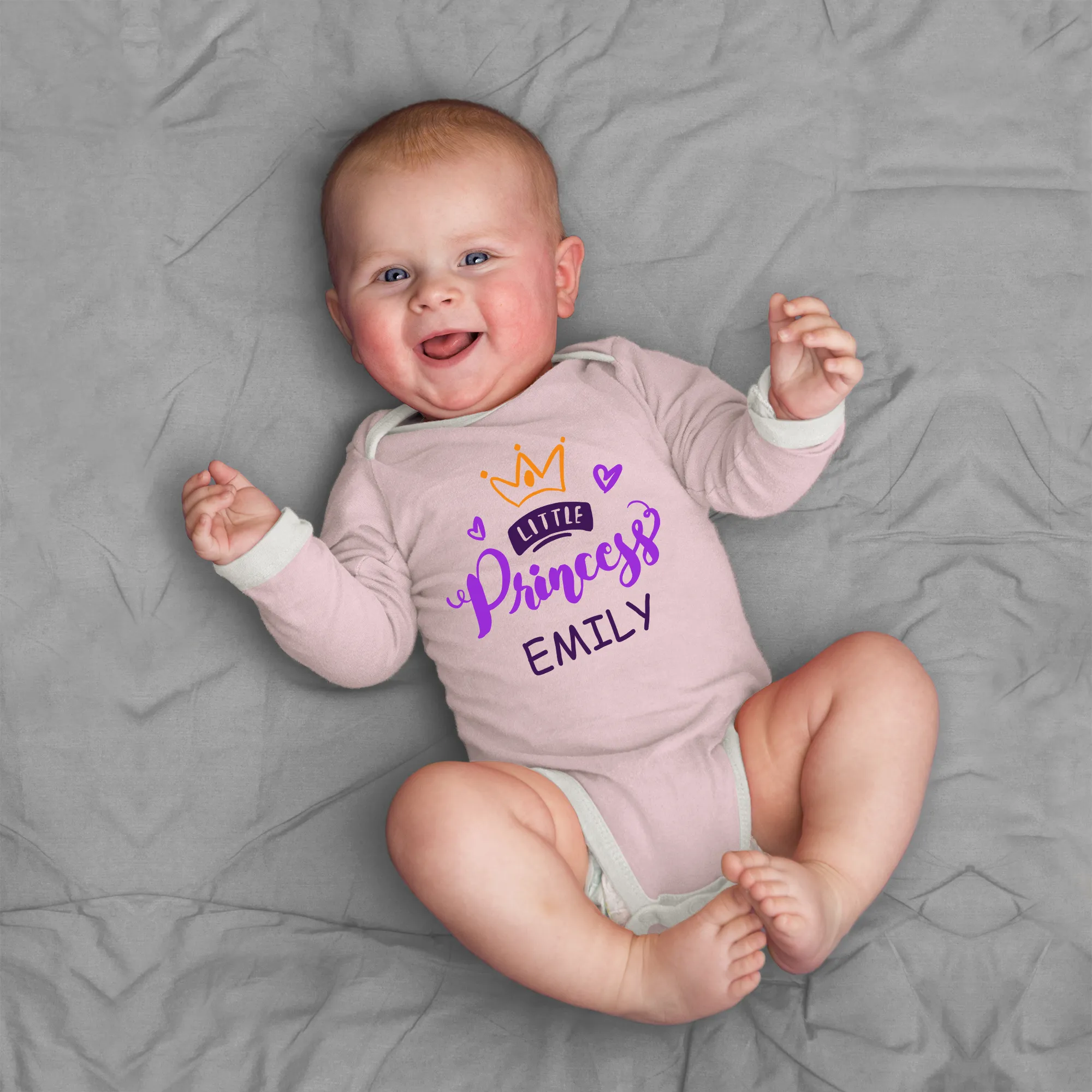 [Personalized] Endanzoo Organic Long Sleeve Baby Bodysuit - Little Princess