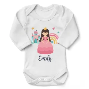 [Personalized] Endanzoo Organic Long Sleeve Baby Bodysuit - Magical Princess