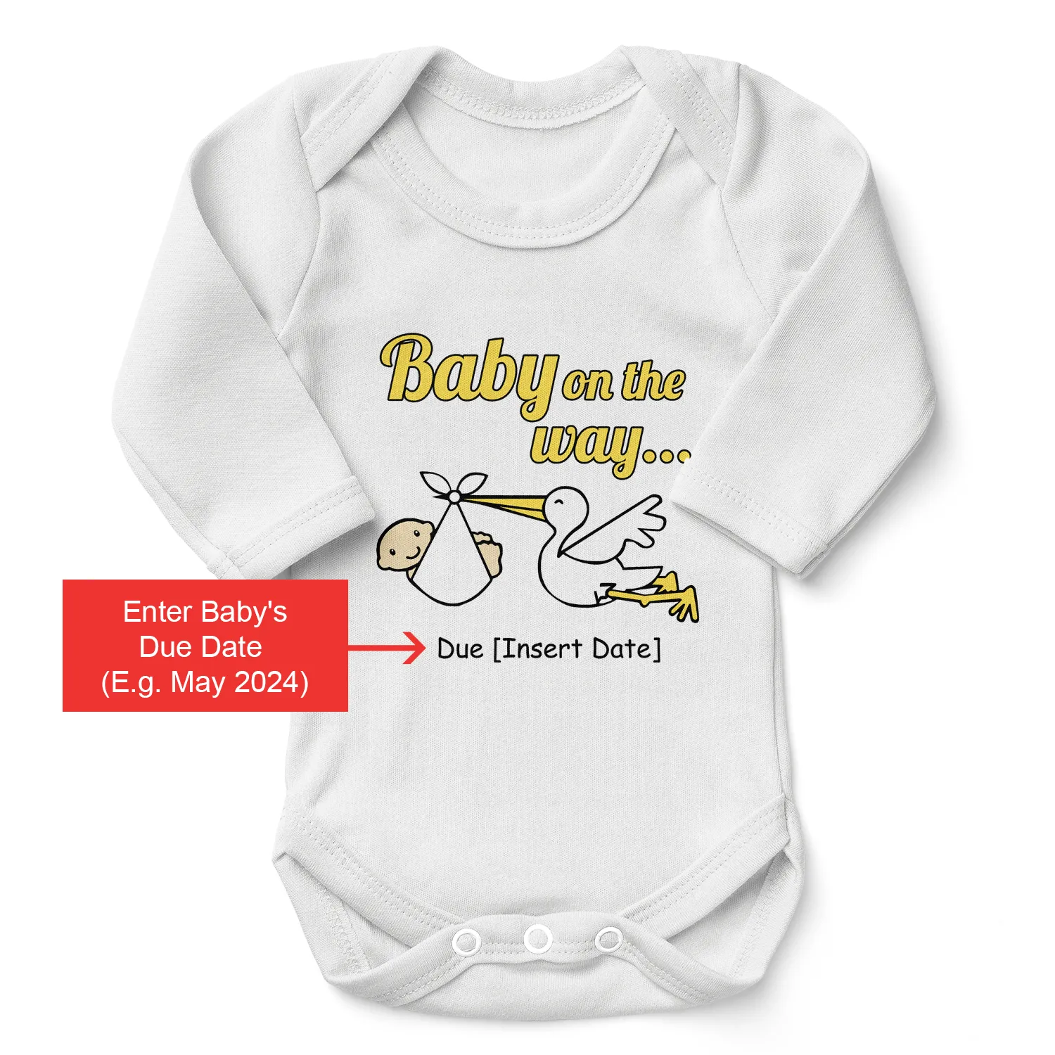 [Personalized] Endanzoo Pregnancy Announcement Baby Reveal Organic Baby Bodysuit - Baby on the way