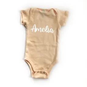 Personalized Name Bodysuit - NUDE PEACH