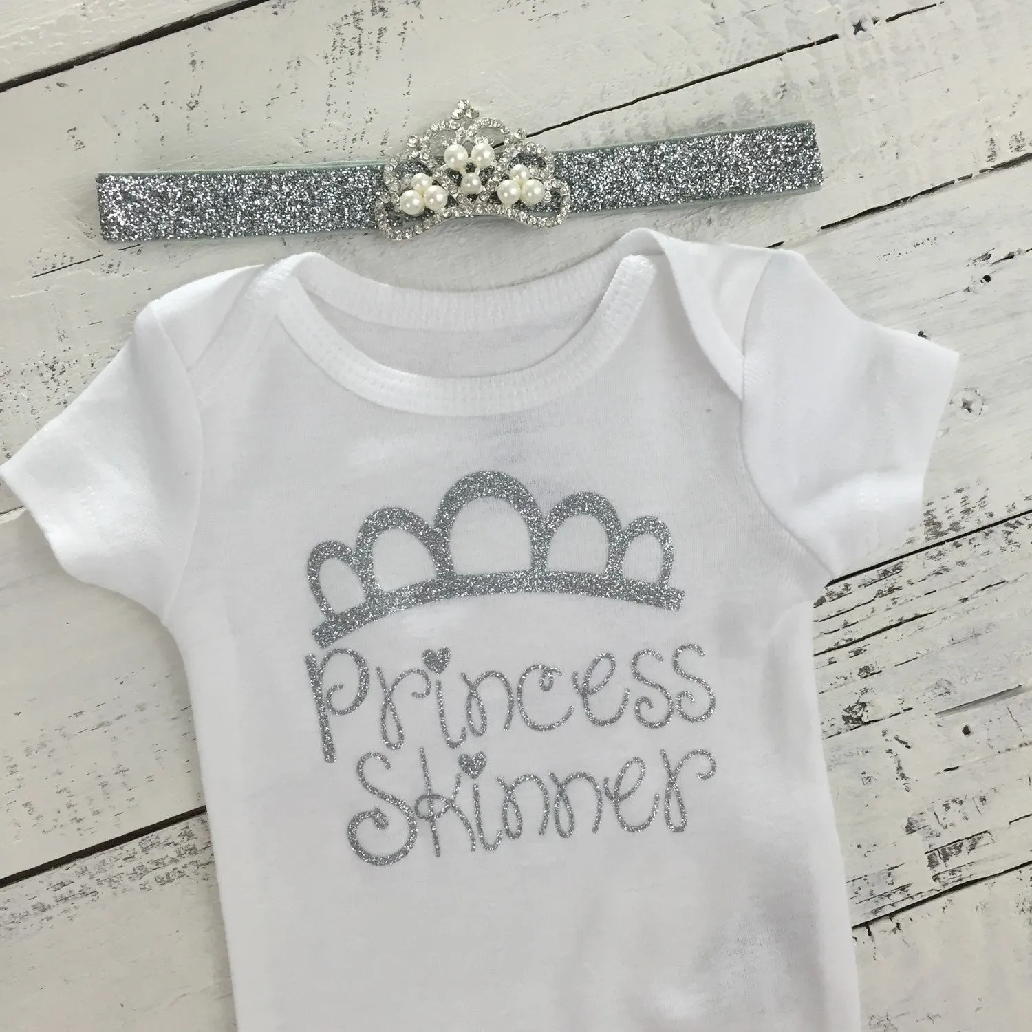 Personalized Princess Bodysuit - Silver or Gold