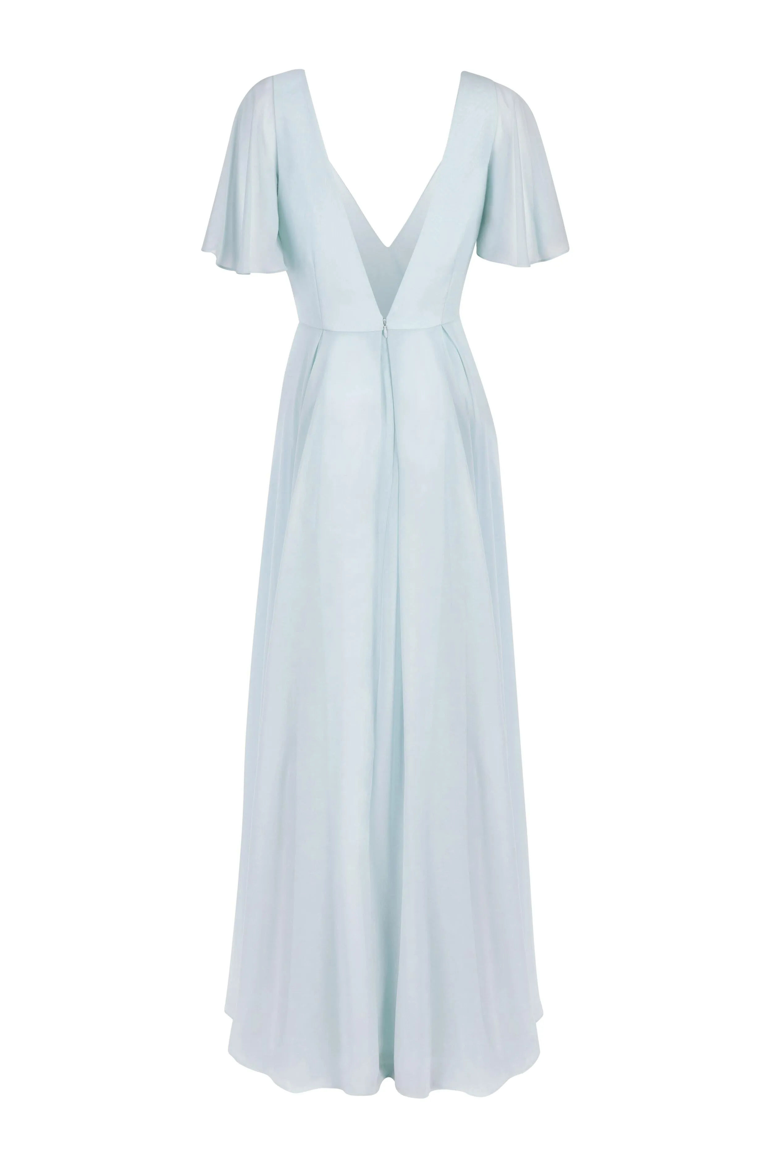 Phoebe Bridesmaid Dress In Powder Blue Chiffon