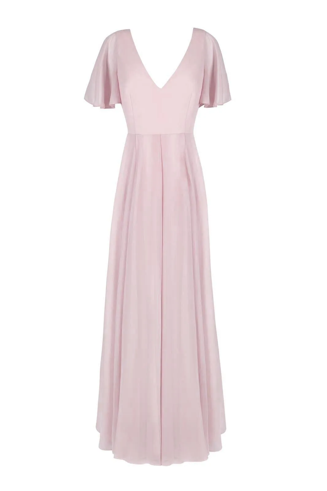 Phoebe Bridesmaid Dress In Smoked Blush Chiffon