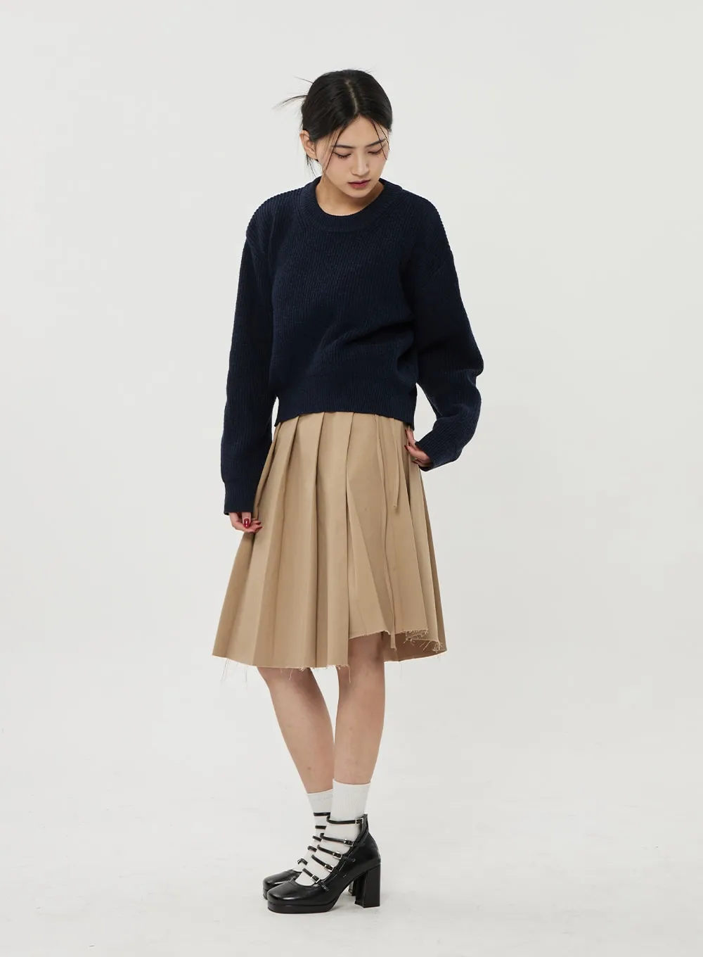 Pleated Midi Skirt BF314