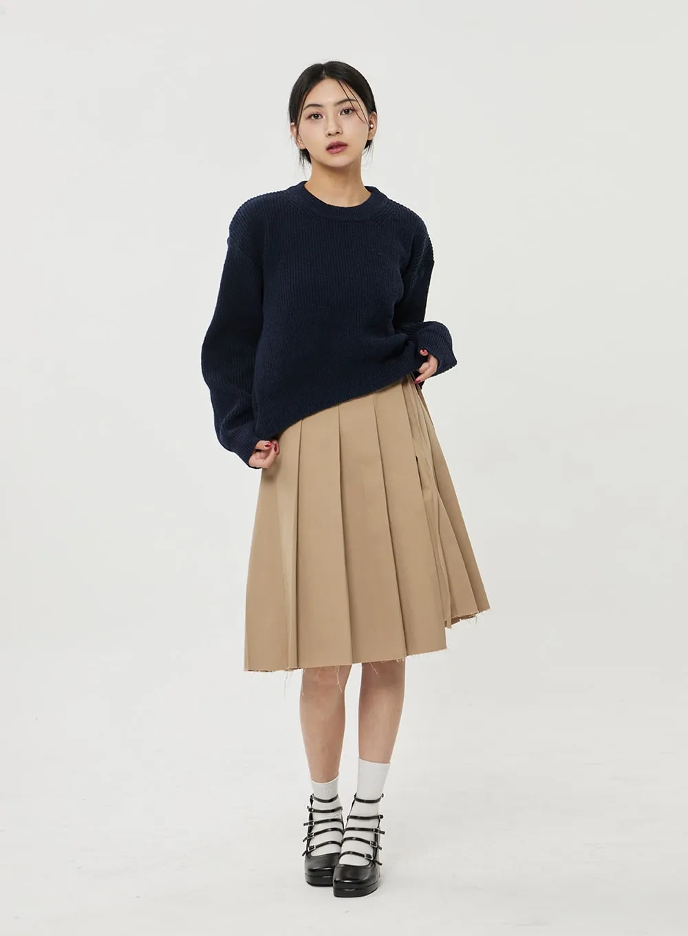 Pleated Midi Skirt BF314