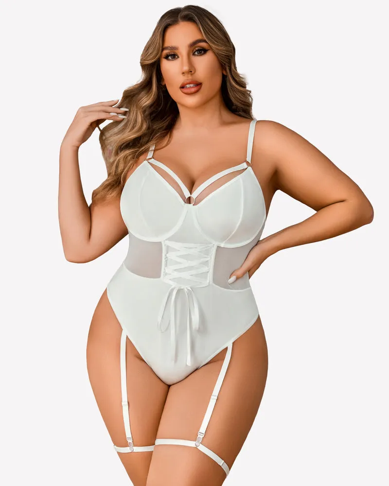 Plus Size Bodysuit with High Slit dress