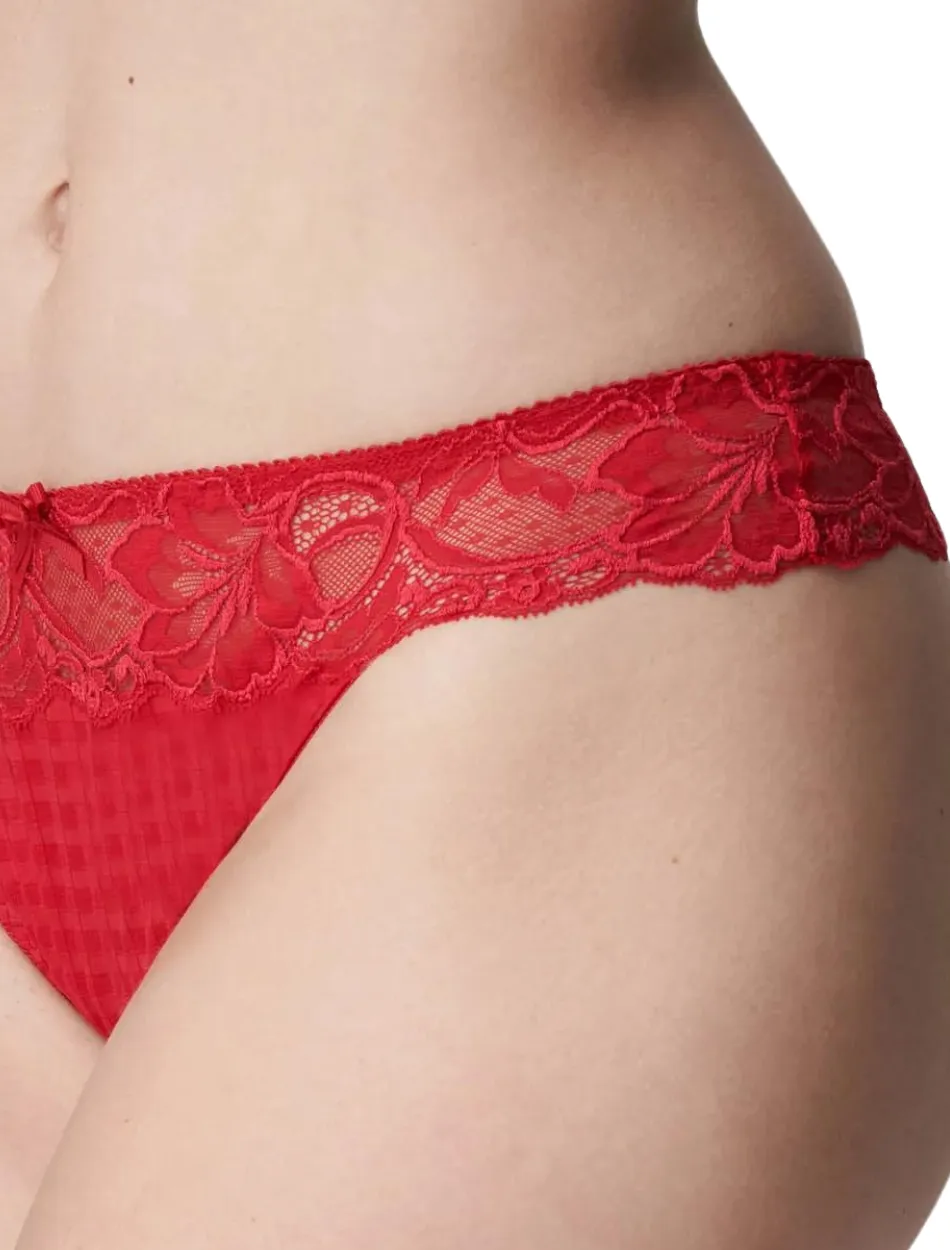 PrimaDonna Madison Thong, Scarlet | Red Thong Panty | Red Primadonna Panty