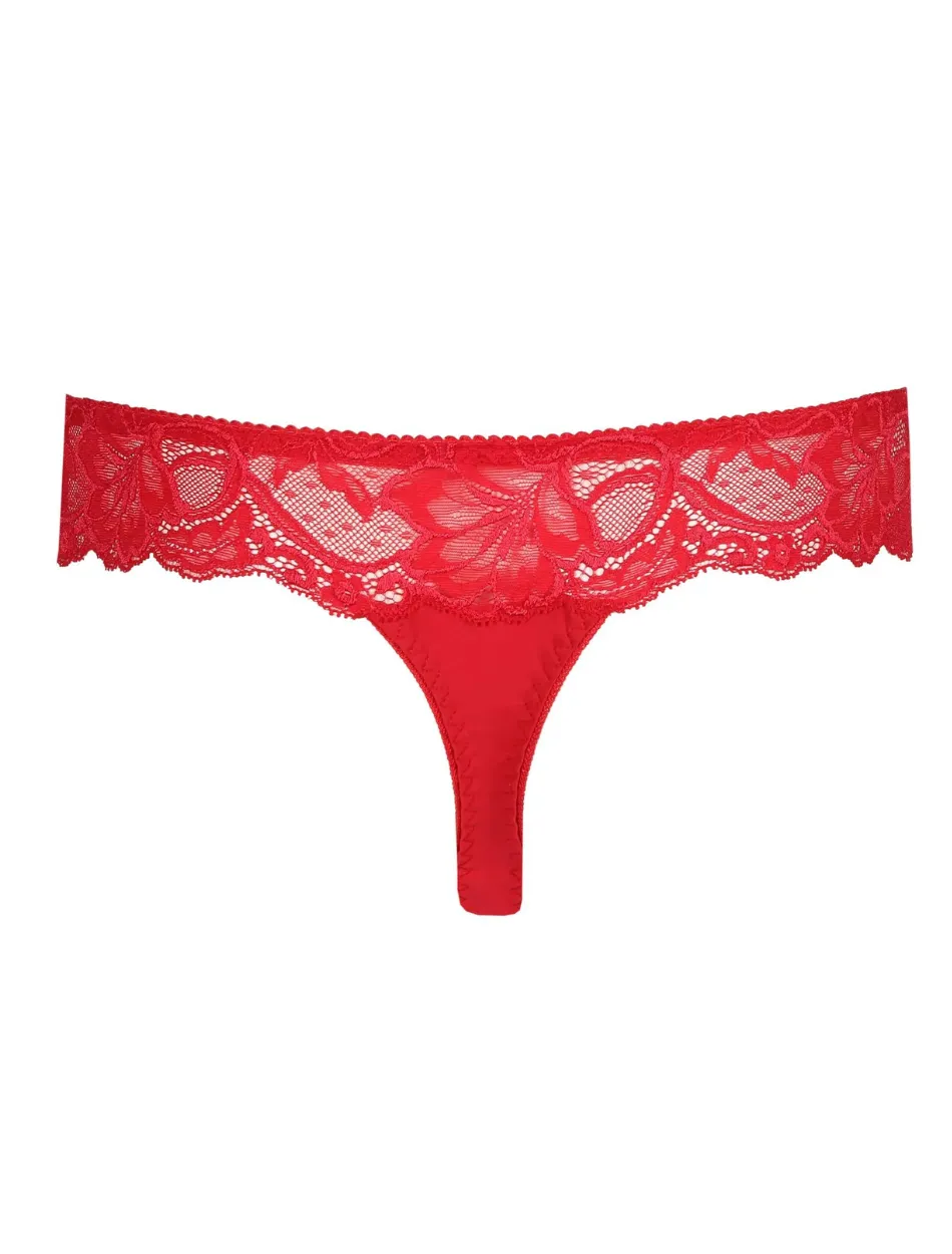 PrimaDonna Madison Thong, Scarlet | Red Thong Panty | Red Primadonna Panty