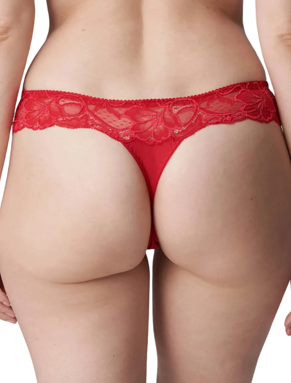 PrimaDonna Madison Thong, Scarlet | Red Thong Panty | Red Primadonna Panty