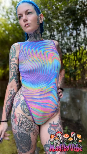 Prismatic Mesh Bodysuit - Made to Order