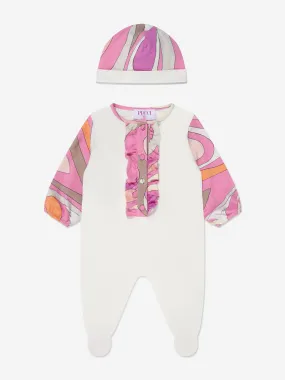 Pucci Baby Girls Babygrow Set in Ivory