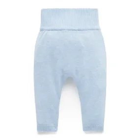 Purebaby Essentials Newborn Legging - Pale Blue Melange