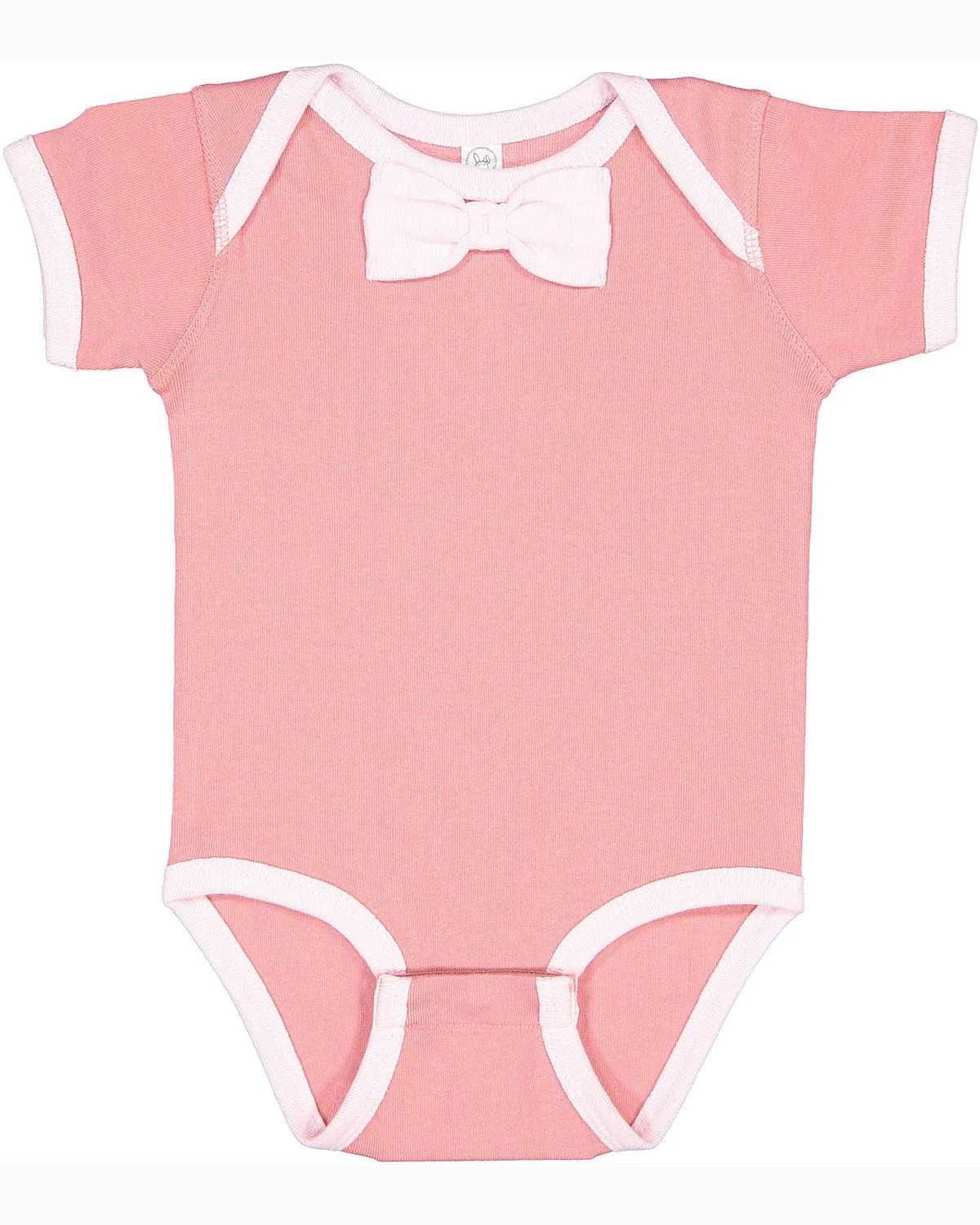 Rabbit Skins Infant Baby Rib Bow Tie Bodysuit RS4407