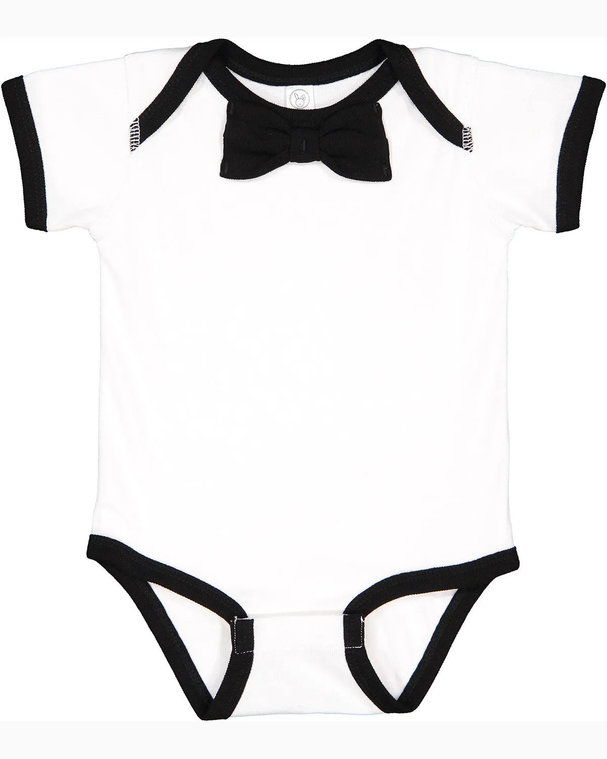 Rabbit Skins Infant Baby Rib Bow Tie Bodysuit RS4407