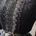 RARE 1990 Etincelle Couture Paris black velvet embroidered bodysuit M