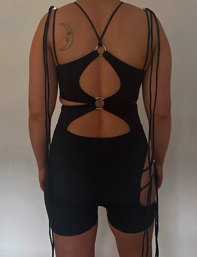 RAZOR BODYSUIT - BLACK