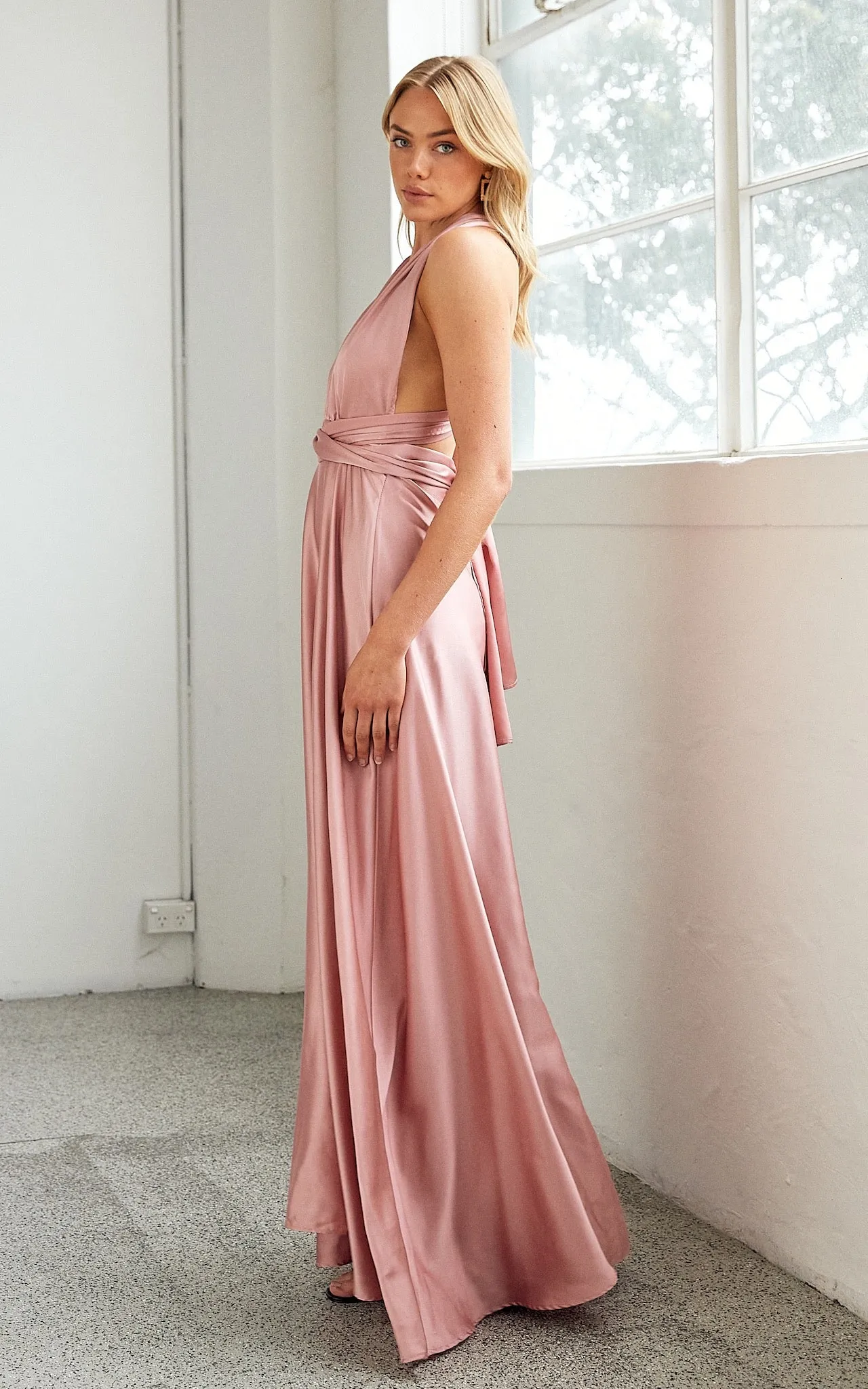 Roman Multiway Maxi Dress - Blush