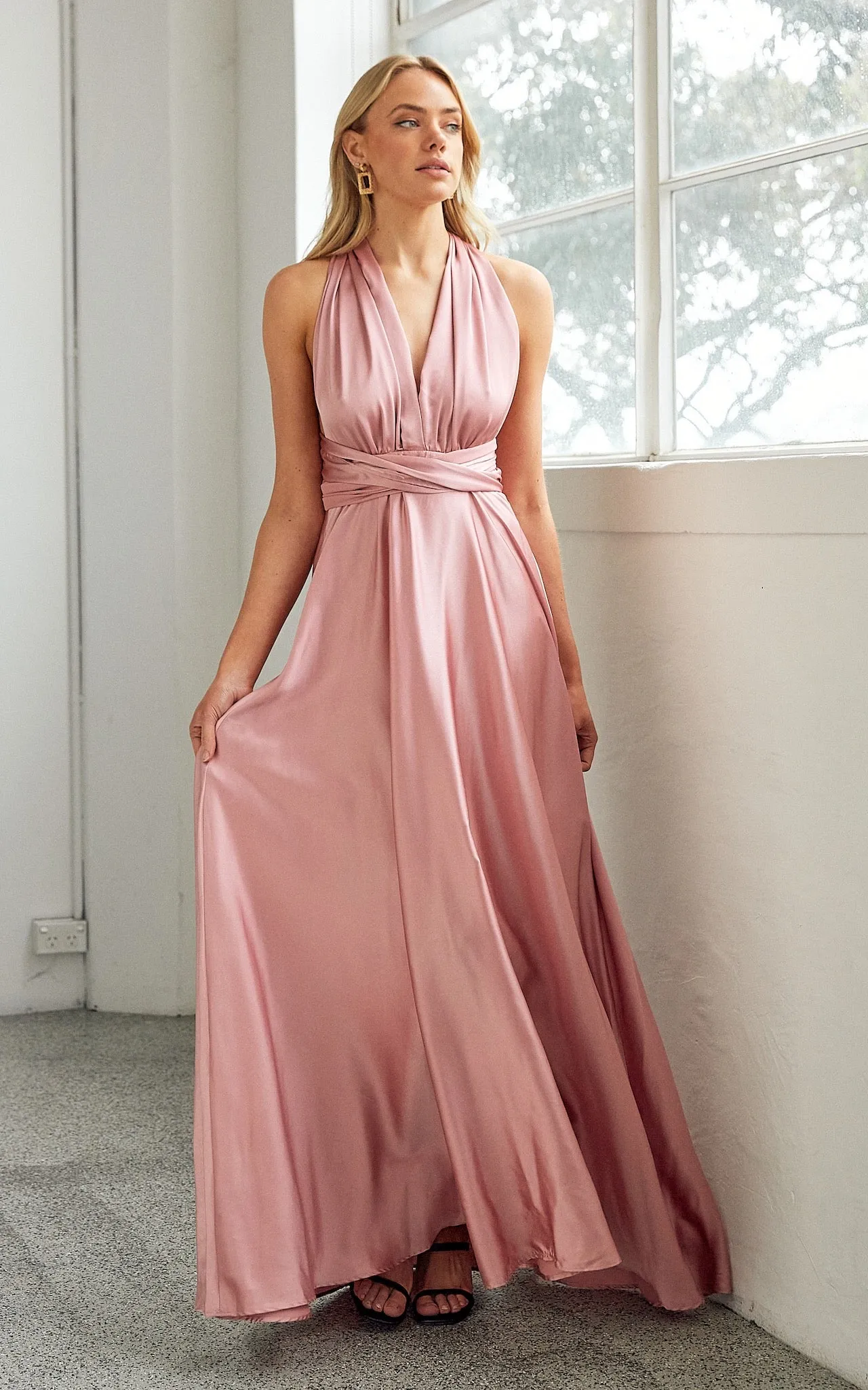 Roman Multiway Maxi Dress - Blush