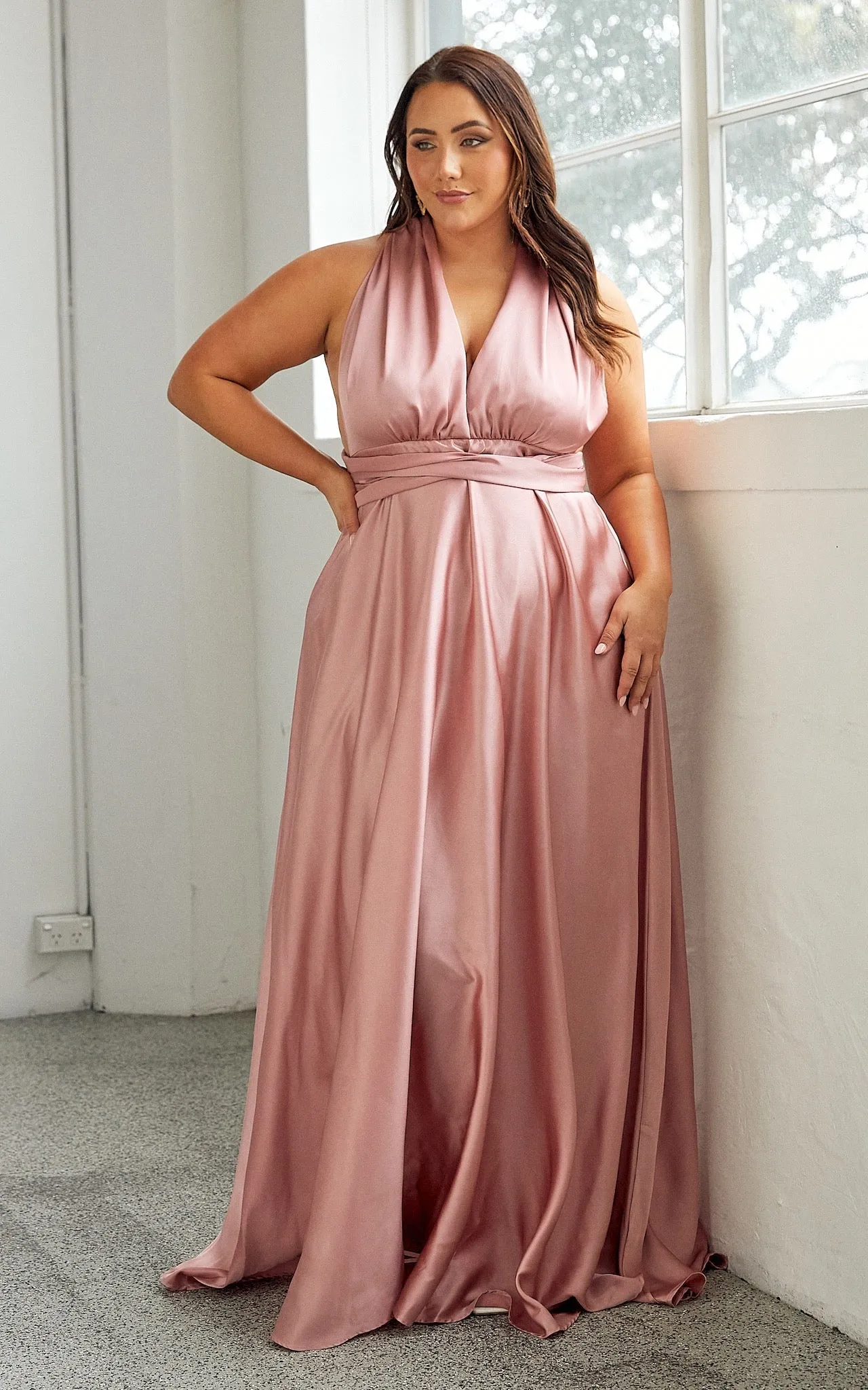 Roman Multiway Maxi Dress - Blush