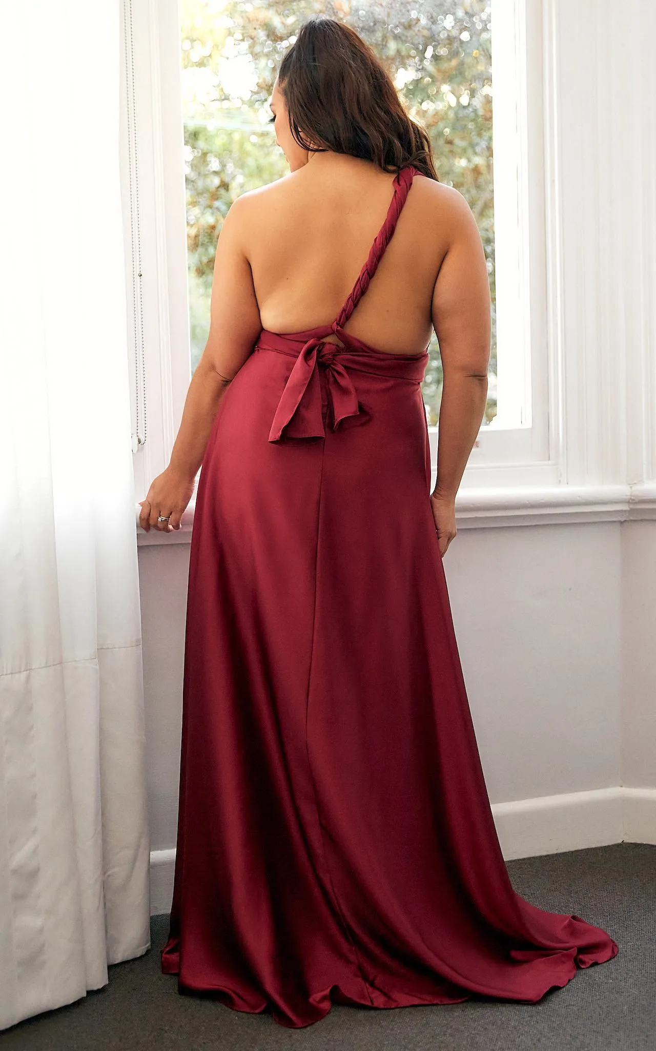 Roman Multiway Maxi Dress - Burgundy Wine