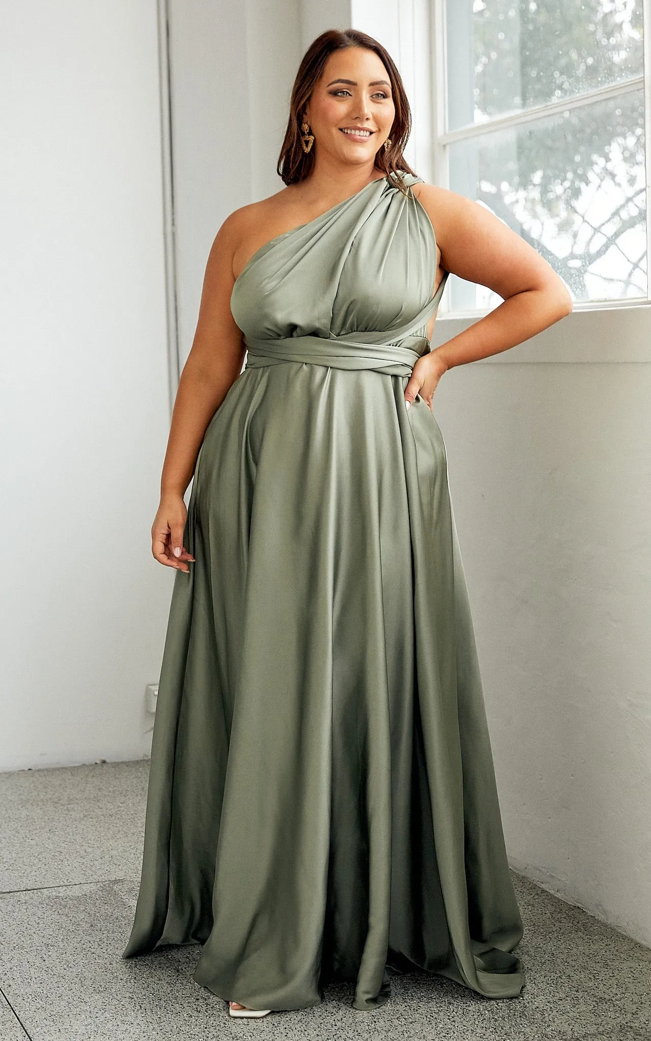 Roman Multiway Maxi Dress - Fern Green