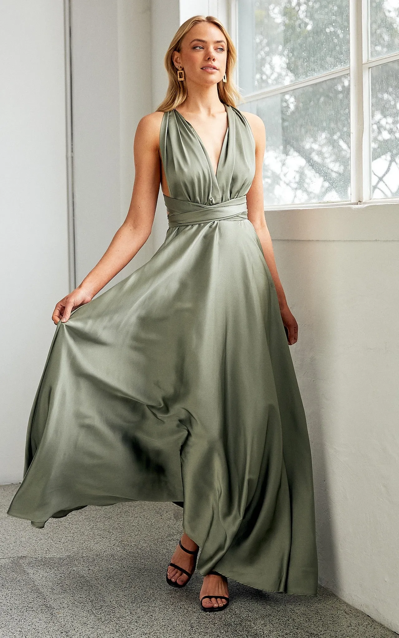 Roman Multiway Maxi Dress - Fern Green