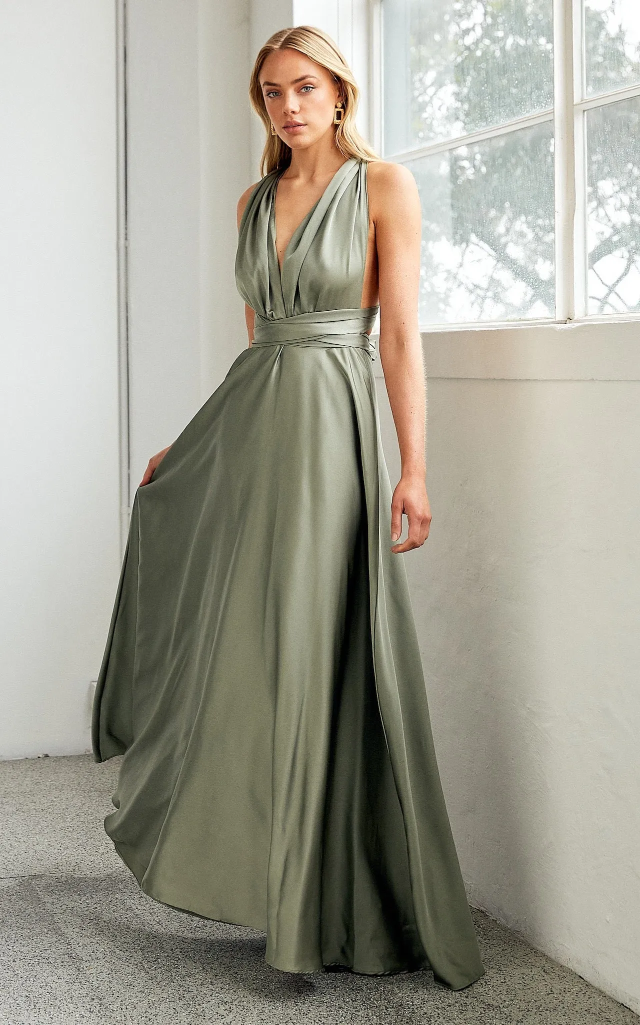 Roman Multiway Maxi Dress - Fern Green