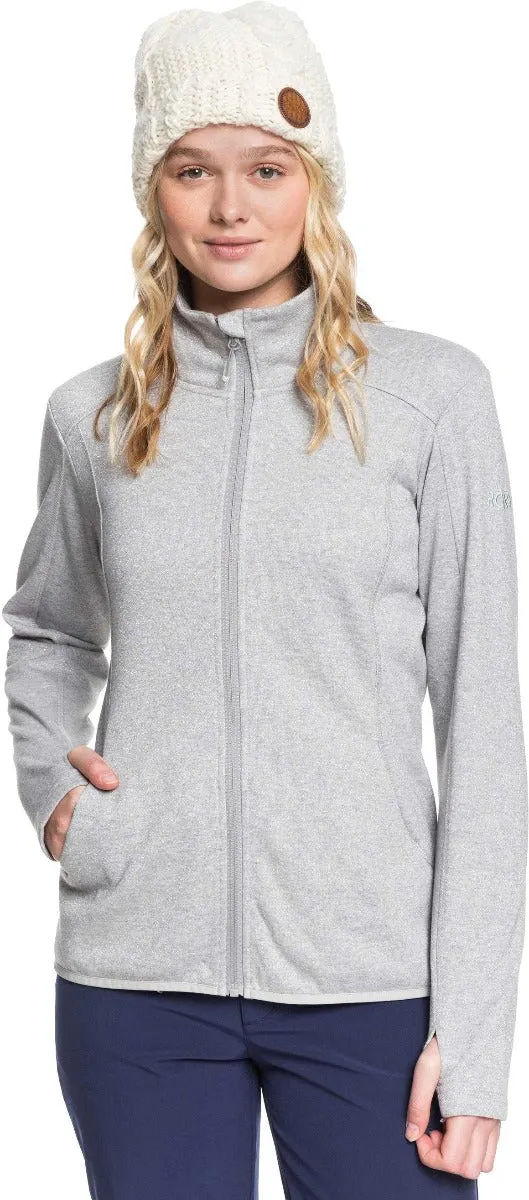 Roxy Women's Harmony Shimmer Zip-Up Mock Neck Fleece 2020