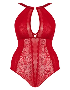 Scantilly Opulence Multiway Stretch Lace Body Ruby Red